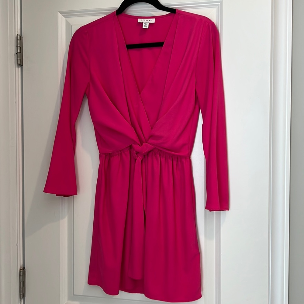 Topshop Deep V Mini Dress